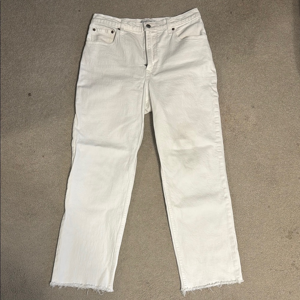 Abercrombie & Fitch White Straight Leg Jeans Classic Style